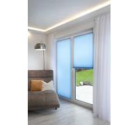 K-Home® Store plissé adhésif Bleu Glacier 100 x 130 cm