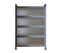 K IKIDO armoir de cuisine multifonctionnelle, grande capacité, porte visible, étanche à la poussière et aux insectes