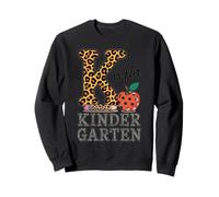K is for Kindergarten Crayon léopard Premier Jour d'école Sweatshirt