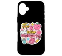 K is for Kindergarten Girls Teacher Back to School Women Coque pour iPhone 16 Plus