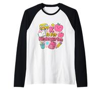 K is for Kindergarten Girls Teacher Back to School Women Manche Raglan