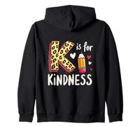 K is for Kindness Alphabet ludique Positivité gribouillage Mignon Sweat à Capuche