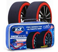 K&K Auto Accessories Chaussettes neige pour pneus - Série Pro pour une adhérence optimale, alternative aux chaînes à neige - voitures, SUV et camions (XL)