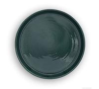 K & K sous coque/soucoupe ronde pour pot de fleurs venus II avec et sans anse 22 x 18 cm - Ø 19 cm Vert en grès (Céramique Haute Qualité)