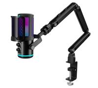 K KASONIC Kit Micro Gaming RGB avec Bras, 24bit/192kHz Audio