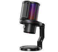 K KASONIC PC Microphone USB Gaming avec Éclairage RVB & Filtre Anti-Pop