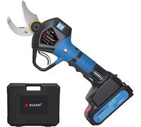 K KLEZHI Sécateur électrique avec Affichage LED, 21 V Sécateur Professionnel sans Fil avec 2 Batteries au Lithium 2Ah, Diamètre de Coupe 35mm(1,38 Pouce), 6 à 8 Heures de Tavail (Noir)