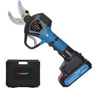 K KLEZHI Sécateur Électrique sans Fil, DC 21V Ciseaux de Jardinage Professionnel, 2PCS 2Ah Batterie au Lithium Rechargeable, Diamètre de Coupe 30MM (1,2 Pouce), 6-8 Heures de Travail (Noir)