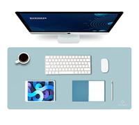 K KNODEL Tapis de Bureau, Tapis Bureau, Tapis Bureau Sous Main 40cm x 80cm, Tapis de Portable, Sous Main Bureau pour Bureau et Maison, Double Face (Bleu Clair)