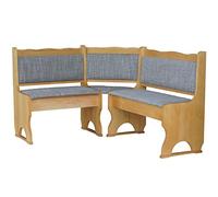 k koma Alder Banc d'angle en bois de pin avec rembourrage Beige 120 x 120 cm