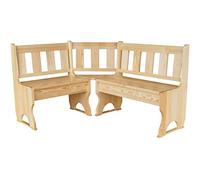 k koma Banc d'angle en pin massif (pin laqué, 100 x 140 cm)