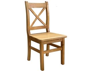 k koma Chaise cruciforme en pin massif, couleur aulne, style maison de | Livré monté. Fabriqué à la main. Pour la cuisine et la salle à manger. Hauteur d'assise : 45 cm.