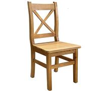 k koma Chaise en forme de croix en bois de pin style maison de campagne - Chaise de restaurant en bois massif (Alder)