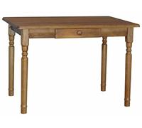 k koma Table de salle à manger en bois - Tiroir - Table de cuisine en pin massif - 60 x 70 cm