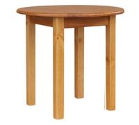 k koma - Table ronde de cuisine en pin massif, table à manger, pour restaurant, 90 cm (Alder - Aliso)