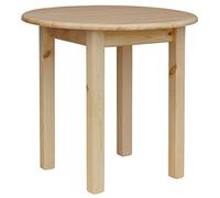 k koma Table ronde en pin massif 90 cm (pin laqué)