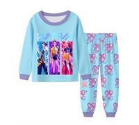 K-Kpop D-Demon H-Hunters H-Huntrix Pyjama 2025 Fashion Enfant 2 Pièces Garçons Filles Manches Longues Coton Doux Design Exclusif Animaux Fantastiques Idée Cadeau Pyjama Enfant Filles Pyjamas Ensembles