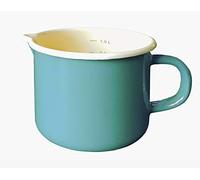 K. Krüger Casserole à lait en émail Bleu turquoise 1 l