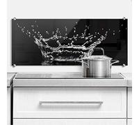 K&L Wall Art Crédence de Cuisine en Verre pour Le Mur de la CuisinePanneaux de dosserets en Gouttes d’Eau + vis Fixation