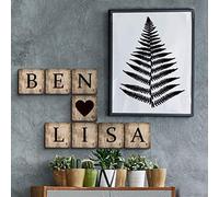 K&L Wall Art Lettres en bois de bouleau Lettre L 15 cm Décoration murale à poser