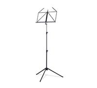 K&M 100/1 Pupitre à musique Noir - Pupitre à musique extensible 62,5 - 124 cm - Tablette à musique pliable, pied métallique pliable