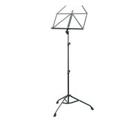 K&M 107 Pupitre à musique noir - Pupitre à musique extensible 67,5 - 147 cm - Tablette à musique pliable, pied métallique pliable