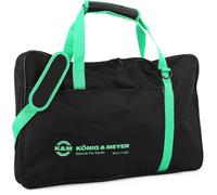 K&M 11450 Sac de transport Noir - Tissu en nylon résistant à la déchirure et hydrofuge - 2 compartiments intérieurs et poche frontale