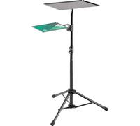 K&M 12150 Support pour ordinateur portable Noir, acier - support pour ordinateur portable avec tapis de souris - tripode, pliable - pour la scène, le bureau, le discours