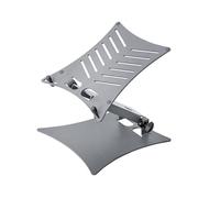 K&M 12195 Support pour ordinateur portable gris basalte - aluminium / acier - plateau réglable pour ordinateur portable - pour bureau & scène - haut