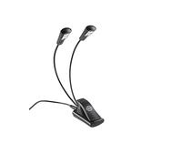 K&M Lampe de pupitre 12245 Double4 LED FlexLight – 2 bras, 4 LED, alimentation, clip – 2x1700 Lux