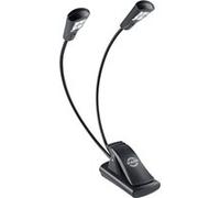 K&M Lampe de pupitre Double4 LED FlexLight 12246 – 2 bras flexibles, clip, 2x1700 Lux, noir