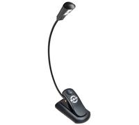 K&M 12263 FlexLight Lampe de pupitre à 2 LED rechargeable Noir Fixation par clip Col de cygne flexible Luminosité 1150 lux