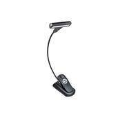 K&M 12264 Lampe de pupitre à musique T-Model LED FlexLight rechargeable - Noir - Avec batterie, fixation à clip, col de cygne, 4200 lux