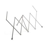 K&M 124 Pupitre à ciseaux couleur nickel - Pupitre de table extensible en acier avec porte-feuille - Aussi pour les citharistes