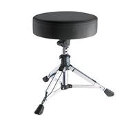 K & M Tabouret de batterie Piccolino 14010, rond acier similicuir réglable en hauteur Noir