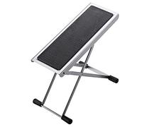 K&M 14670 Repose-pieds couleur nickel - réglable en 6 positions avec large appui - hauteur de 11,9 à 26,4 cm - en acier