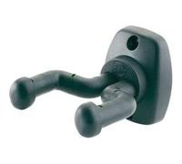 K&M 16250 Support mural universel pour guitare Noir - fourche rigide - double fixation - en plastique et acier