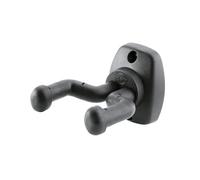 K & M Support mural pour guitare 16250 – fourche rigide, double fixation, plastique et acier – Noir