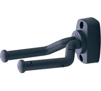 K&M 16280 Support mural universel pour guitare Noir - Arceau mobile - Convient à toutes les plaques de tête - Plastique