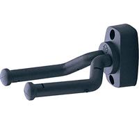 K&M 16280 Support mural universel pour guitare Noir - Arceau mobile - Convient à toutes les plaques de tête - Plastique
