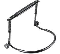 K&M 16416 Support d'harmonica noir en acier avec ressort de tension spécialement conçu pour le blues harp - esthétique, maniable, stable