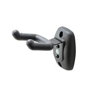 K&M 16590 Support mural universel pour ukulélé Noir - fourche rigide - double fixation - en acier et plastique