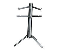 K&M Pied de clavier 18860 Spider Pro - 4 bras pour 2 instruments, colonne inclinée, raccord fileté