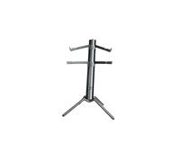 K&M Pied de clavier 18860 Spider Pro - 4 bras pour 2 instruments, colonne inclinée, raccord fileté