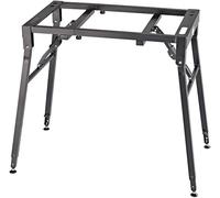 K&M 18950 Table pliante pour clavier - Noir en acier - Hauteur variable de 60 à 100 cm - Pliable pour une utilisation mobile