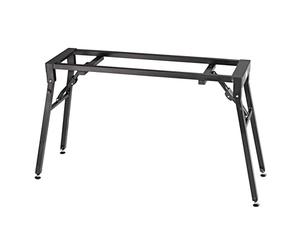 K&M 18953 Table pliante pour Stagepiano Noir en acier - Hauteur variable de 60 à 100 cm - Pliable pour une utilisation mobile