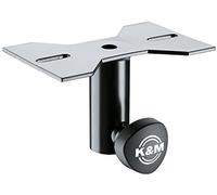 K&M 195/8 Bride de baffle Noir en acier - Adaptateur pour systèmes de haut-parleurs de 3,5 cm de diamètre - avec vis