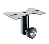K&M 195/8 Bride de baffle Noir en acier - Adaptateur pour systèmes de haut-parleurs de 3,5 cm de diamètre - avec vis