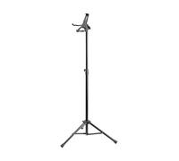 K&M 19778 Pied de sol de tablette pro "Biosourcé", pivotant, inclinable, hauteur maximum de 1550 mm, charge max 1kg, noir