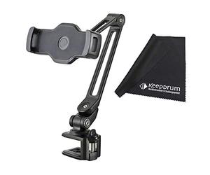 K&M 19805 Support pour smartphone et tablette + chiffon microfibre Keepdrum